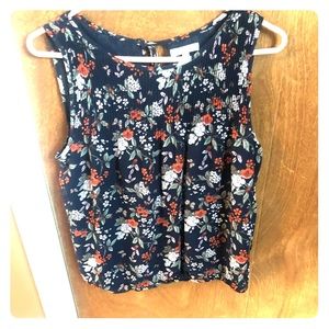Max studio floral print blouse small